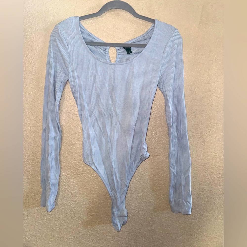 Baby blue body suit